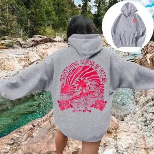Hip Hop Fashion Print Hoodies Women Autumn Winter Pullover Tops Hooded Sweatshirts Streetwear Casual Female Loose Clothes Couture Cozy