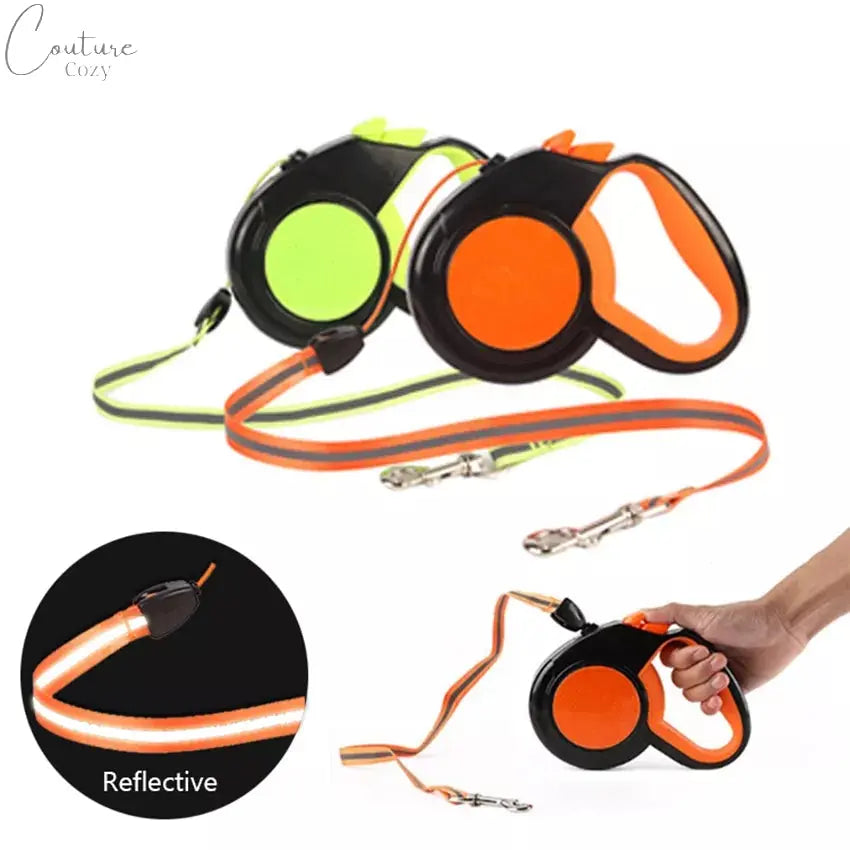 Retractable and Reflective Dog Leash Pet Expert