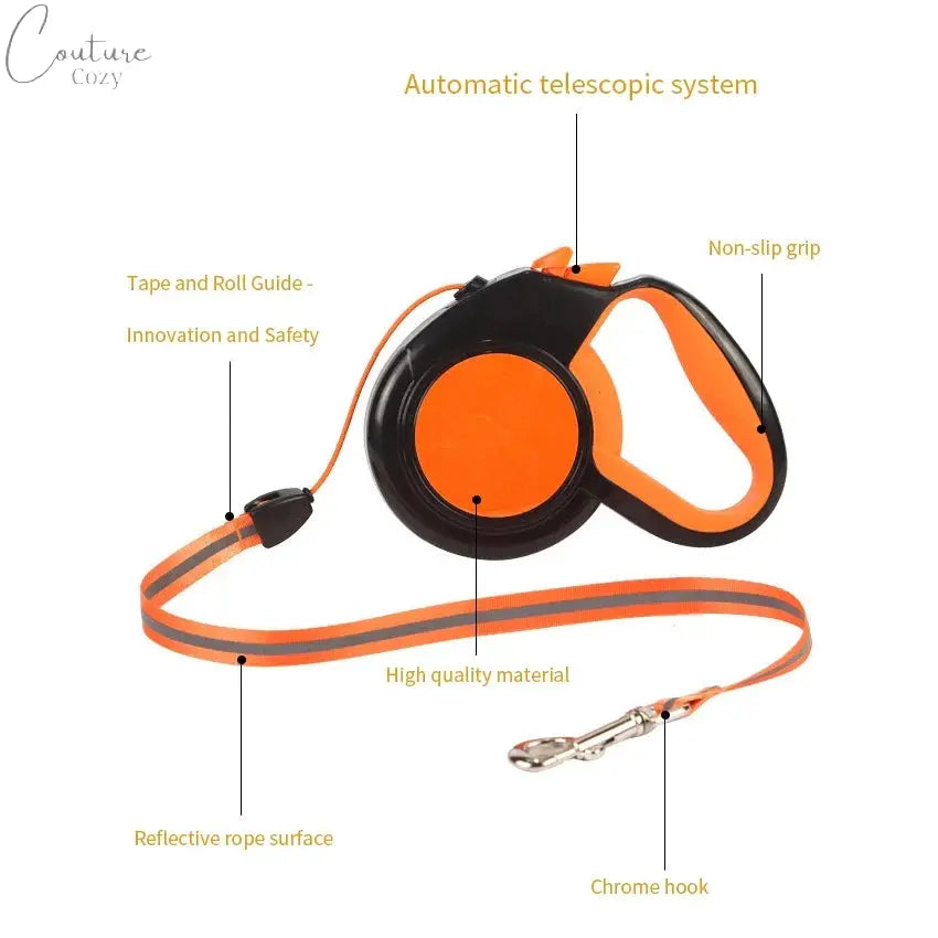 Retractable and Reflective Dog Leash Pet Expert