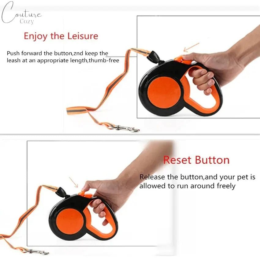 Retractable and Reflective Dog Leash Pet Expert