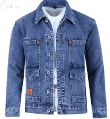 2023 Spring and Autumn New Fashion Trend Solid Color Denim Jacket Men's Casual Loose Comfortable Large Size High Quality Coat Couture Cozy
