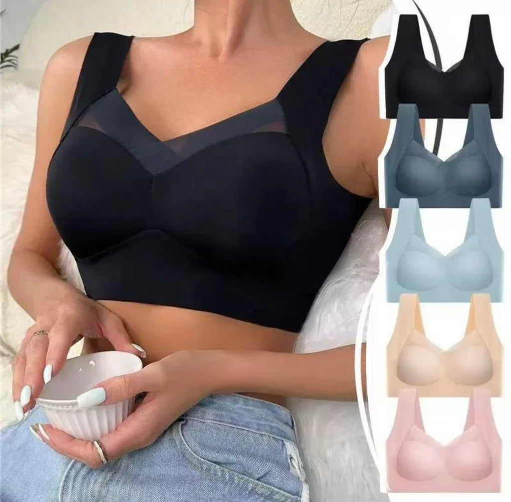 5 pics Seamless Push-Up Comfort Bra for Women | Wireless Everyday Support with Breathable Fabric  Womenswear Bridal Smooth Elegance Style Essential