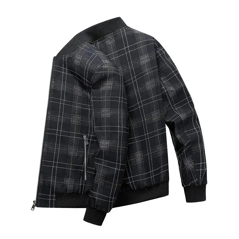 Autumn Man's Jacket Business British Casual Fashion Vintage Lattice Male Coat High Street Trend Versatile Slim Top Clothing New Couture Cozy