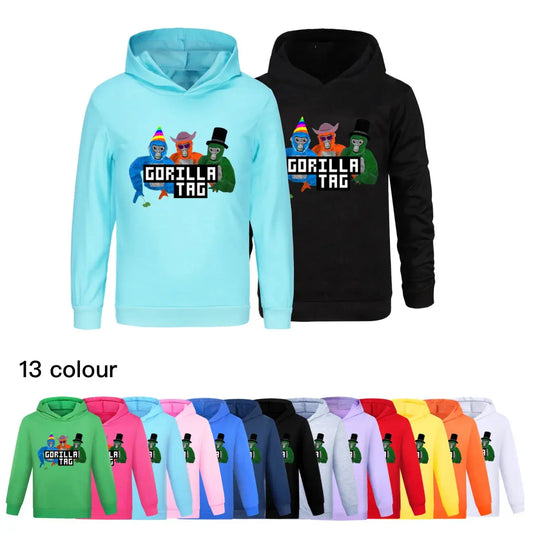 Game Gorilla Tag Hoodie Kids Cartoon Hoodies Children Long Sleeve Coats Toddler Girls Casual Outerwear Baby Boys Sweatshirts Couture Cozy