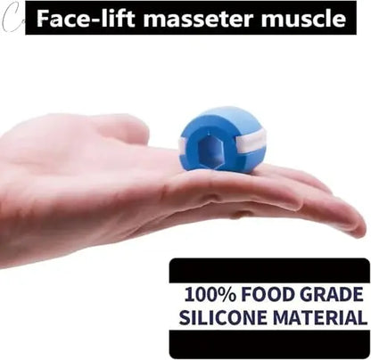 Jawzrsize Jaw Exerciser for Women and Men - Double Chin Reducer, Facial Toner, Neck Exerciser for Younger and Healthier Look Helps Reduce Stress and Cravings Jawline Trainer (Pop N Go Beginner red and blue) Couture Cozy
