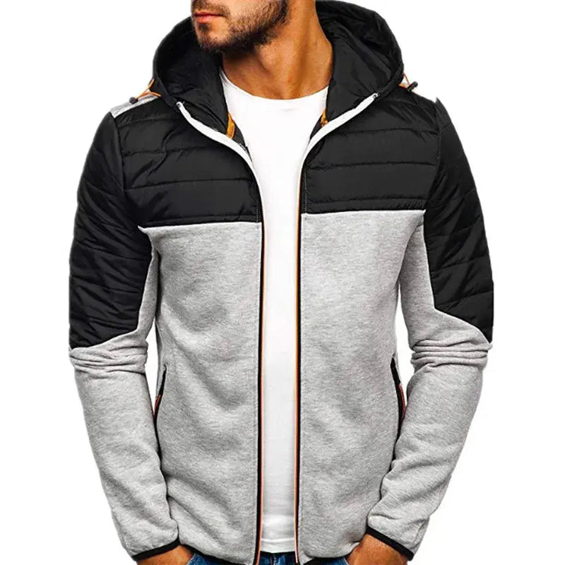 Men's Hoodies SpringAutumn Casual LongSleeve Zip Up Hoodie Men Sweatshirt Patchwork Hooded Sweatshirts Streetwear Hoody Cardigan Couture Cozy