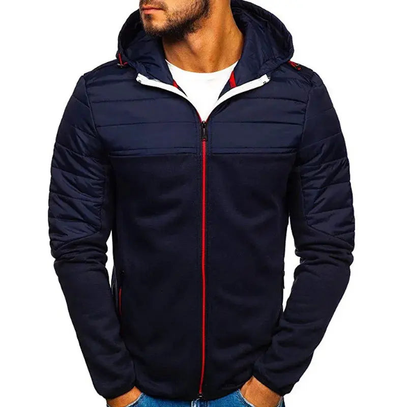 Men's Hoodies SpringAutumn Casual LongSleeve Zip Up Hoodie Men Sweatshirt Patchwork Hooded Sweatshirts Streetwear Hoody Cardigan Couture Cozy