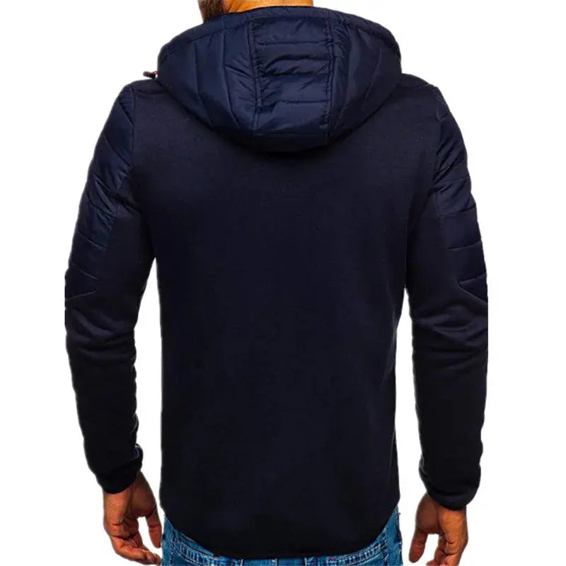 Men's Hoodies SpringAutumn Casual LongSleeve Zip Up Hoodie Men Sweatshirt Patchwork Hooded Sweatshirts Streetwear Hoody Cardigan Couture Cozy