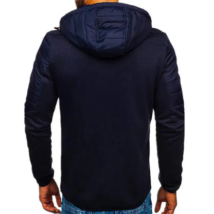 Men's Hoodies SpringAutumn Casual LongSleeve Zip Up Hoodie Men Sweatshirt Patchwork Hooded Sweatshirts Streetwear Hoody Cardigan Couture Cozy