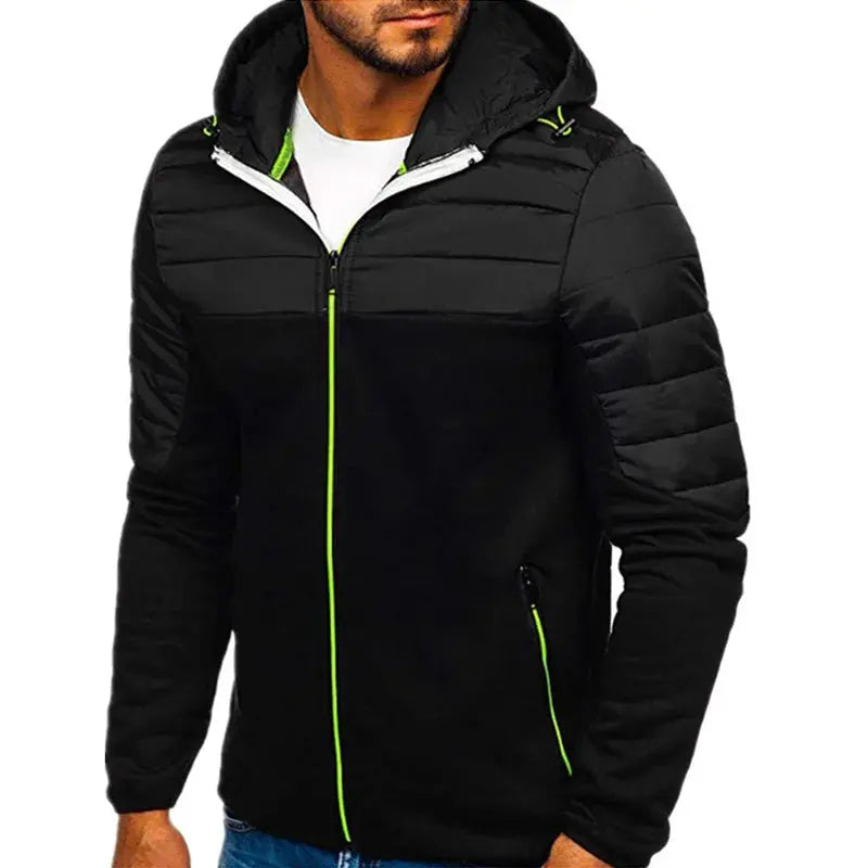 Men's Hoodies SpringAutumn Casual LongSleeve Zip Up Hoodie Men Sweatshirt Patchwork Hooded Sweatshirts Streetwear Hoody Cardigan Couture Cozy