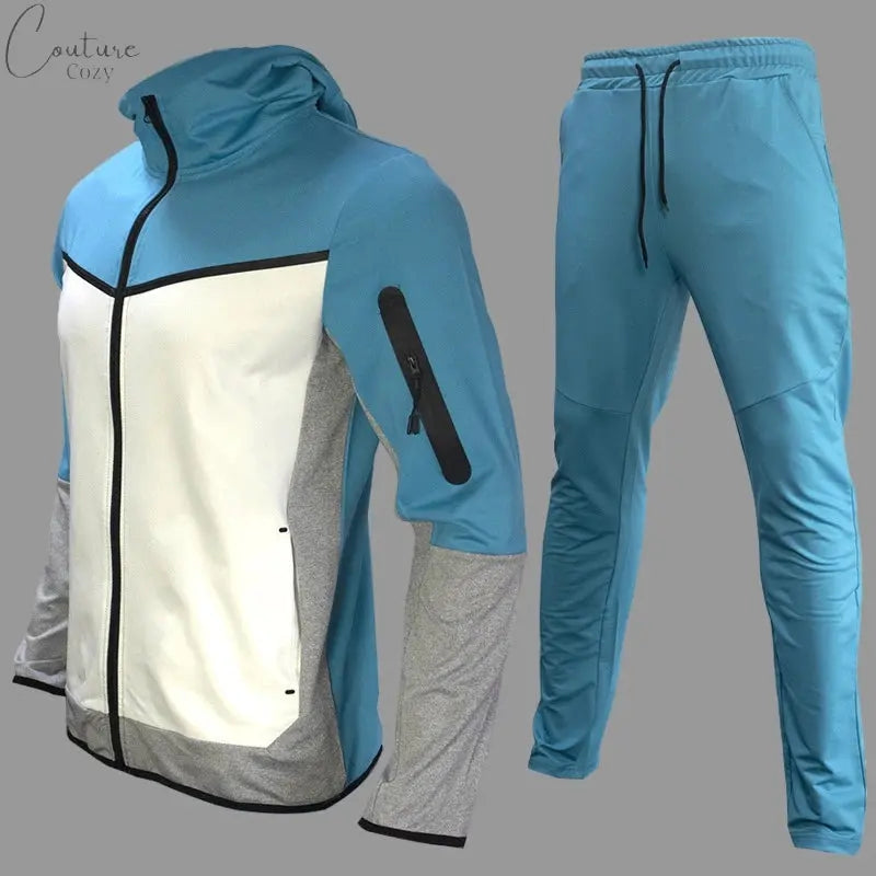 Men's Sweatsuit Tech Fleece Hoodie Cotton Stretch Training Wear New Brand Good Quality Coat Sweatpants Sport Set Clothing Couture Cozy