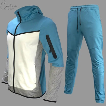 Men's Sweatsuit Tech Fleece Hoodie Cotton Stretch Training Wear New Brand Good Quality Coat Sweatpants Sport Set Clothing Couture Cozy
