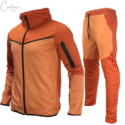 Men's Sweatsuit Tech Fleece Hoodie Cotton Stretch Training Wear New Brand Good Quality Coat Sweatpants Sport Set Clothing Couture Cozy