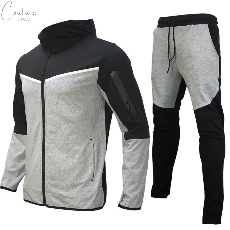 Men's Sweatsuit Tech Fleece Hoodie Cotton Stretch Training Wear New Brand Good Quality Coat Sweatpants Sport Set Clothing Couture Cozy