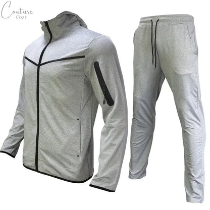 Men's Sweatsuit Tech Fleece Hoodie Cotton Stretch Training Wear New Brand Good Quality Coat Sweatpants Sport Set Clothing Couture Cozy