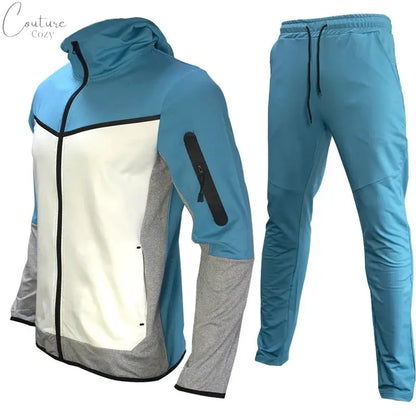 Men's Sweatsuit Tech Fleece Hoodie Cotton Stretch Training Wear New Brand Good Quality Coat Sweatpants Sport Set Clothing Couture Cozy