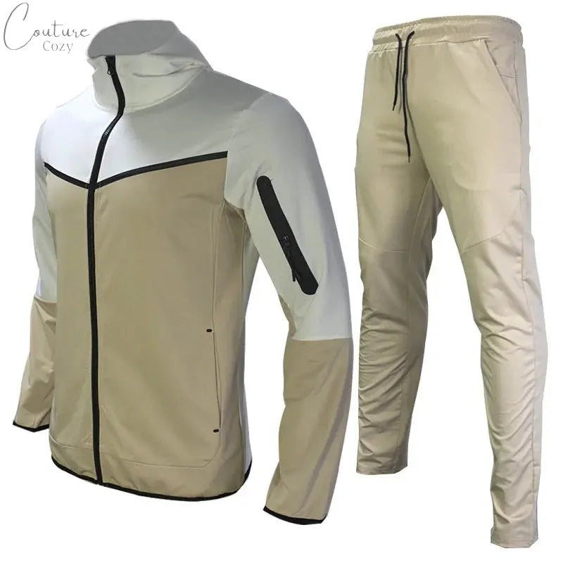 Men's Sweatsuit Tech Fleece Hoodie Cotton Stretch Training Wear New Brand Good Quality Coat Sweatpants Sport Set Clothing Couture Cozy