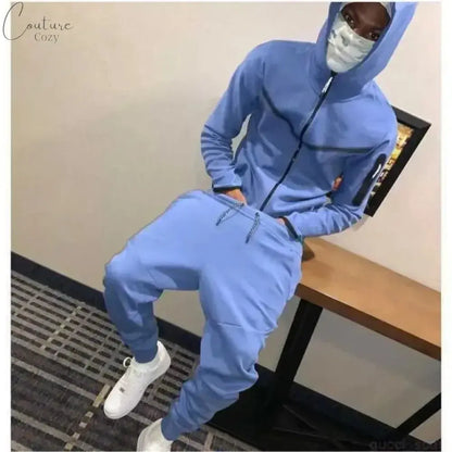 Men's Tracksuits Sports Suit Cotton Brand Tech Fleece Good Quality Hoodie Male Training Wear Sweatshirt Set Sweatpants Couture Cozy