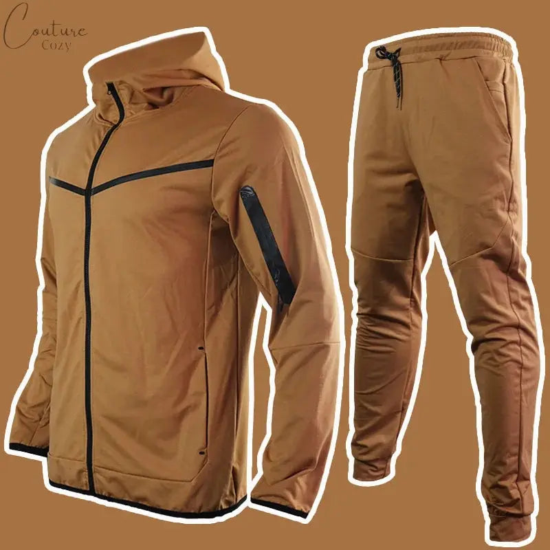 Spring Autumn Men's Tracksuits Cotton Sportswear Pants 2-Pieces Hoodie Sportswear Suit Couture Cozy