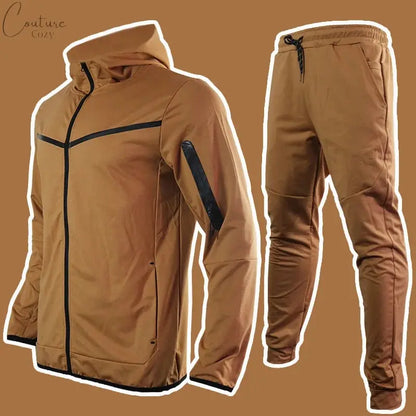Spring Autumn Men's Tracksuits Cotton Sportswear Pants 2-Pieces Hoodie Sportswear Suit Couture Cozy