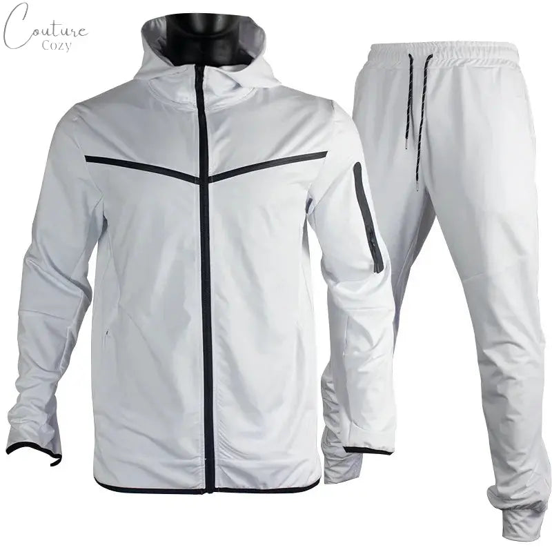 Spring Autumn Men's Tracksuits Cotton Sportswear Pants 2-Pieces Hoodie Sportswear Suit Couture Cozy