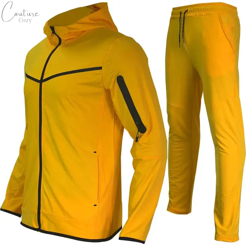 Spring Autumn Men's Tracksuits Cotton Sportswear Pants 2-Pieces Hoodie Sportswear Suit Couture Cozy