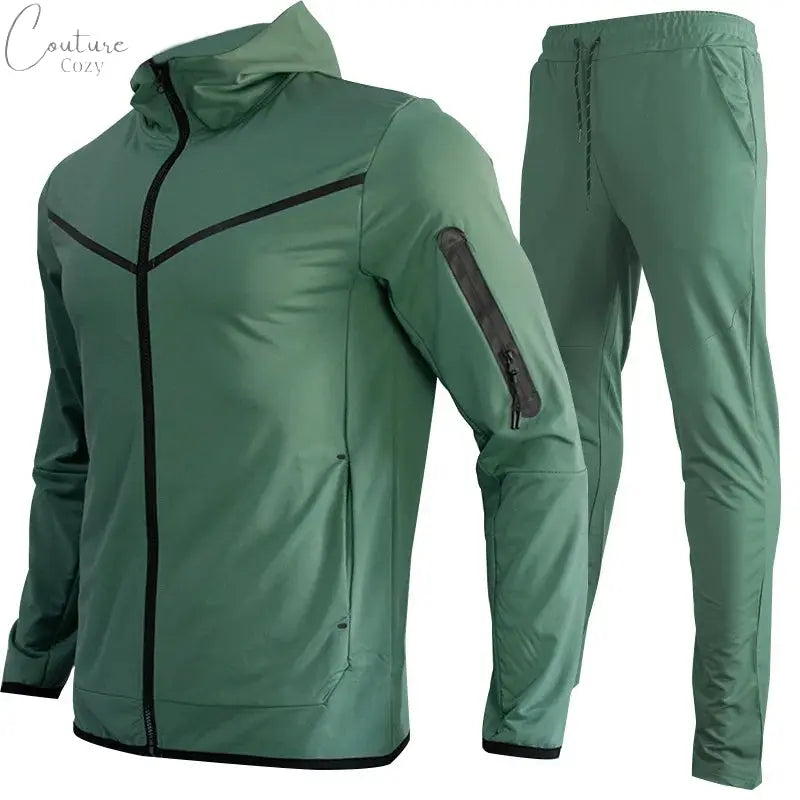 Spring Autumn Men's Tracksuits Cotton Sportswear Pants 2-Pieces Hoodie Sportswear Suit Couture Cozy