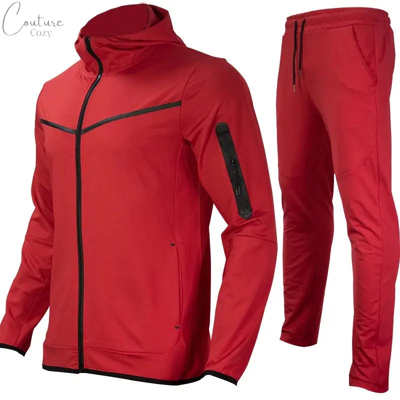 Spring Autumn Men's Tracksuits Cotton Sportswear Pants 2-Pieces Hoodie Sportswear Suit Couture Cozy