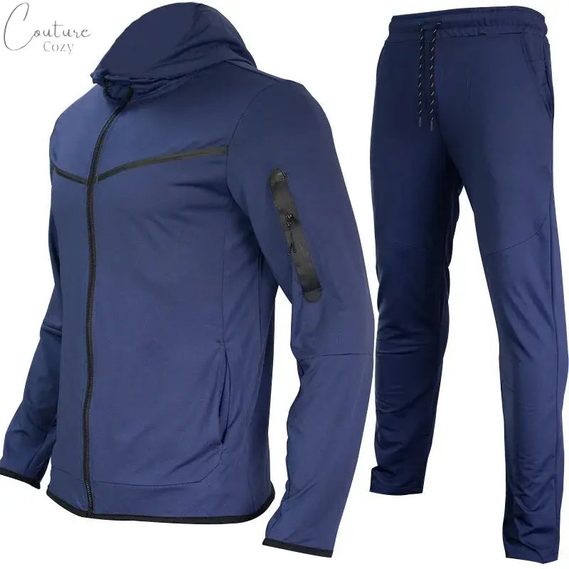 Spring Autumn Men's Tracksuits Cotton Sportswear Pants 2-Pieces Hoodie Sportswear Suit Couture Cozy