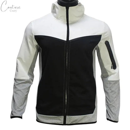 Spring Men's Casual Tracksuits Patchwork Hooded Zipper Jackets+Pants Sets Male Slim Gym Sportswear Two Pieces Sets Jogging Suits Couture Cozy