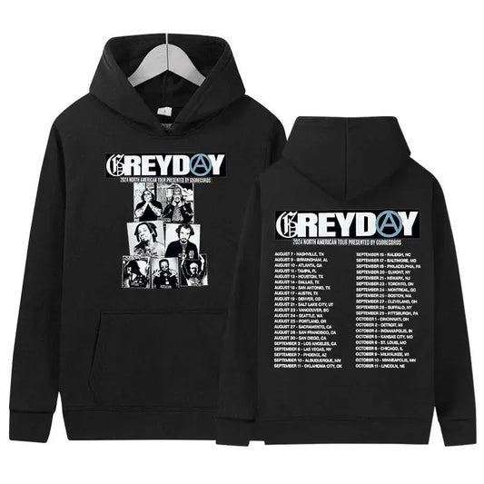 Suicideboys Grey Day 2024 Tour Print Hoodie Men Women Hip Hop Fashion Pullover Sweatshirt Y2k Vintage Oversized Hoody Streetwear Couture Cozy