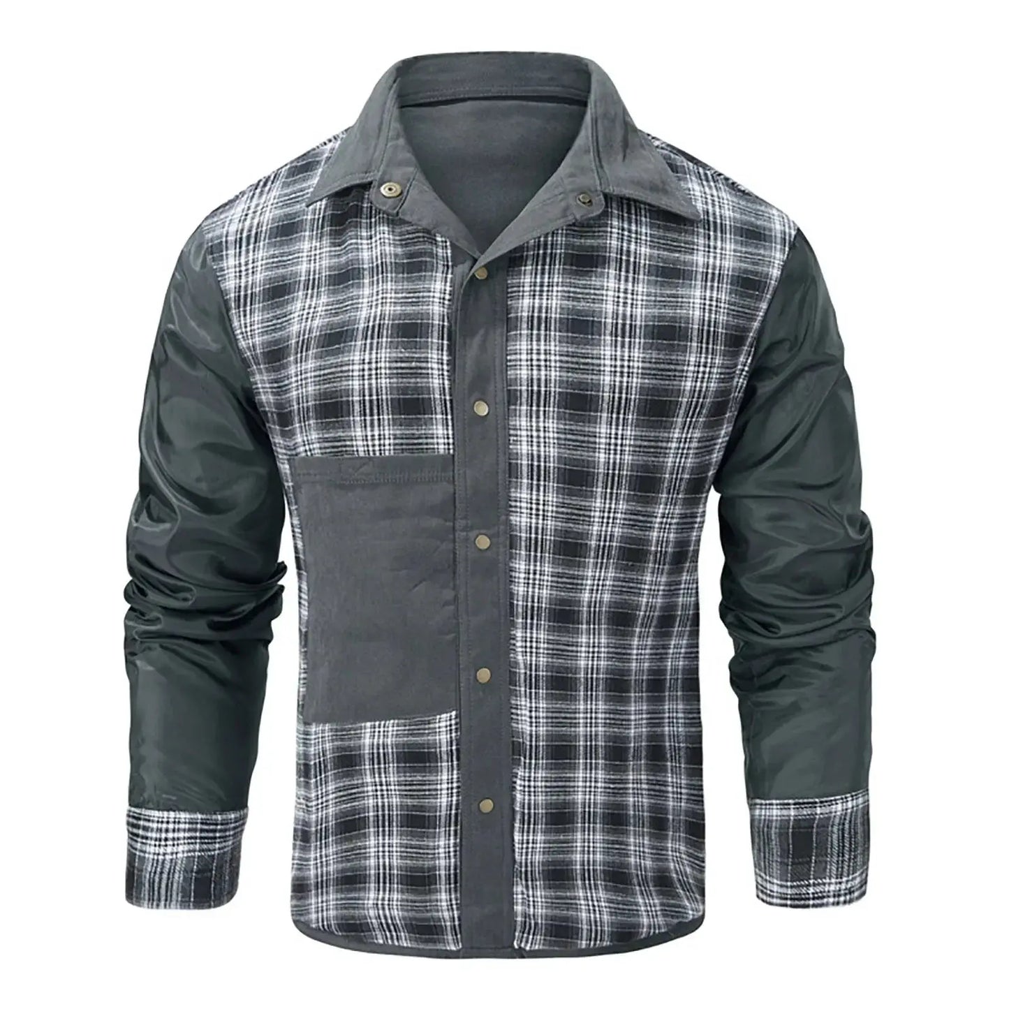 Winter Men'S Bomber Jacket High-Quality Male Plaid Flannel Jacket Men'S Lapel Thick Warm Cargo Jackets Coats Streetwear Outfits Couture Cozy