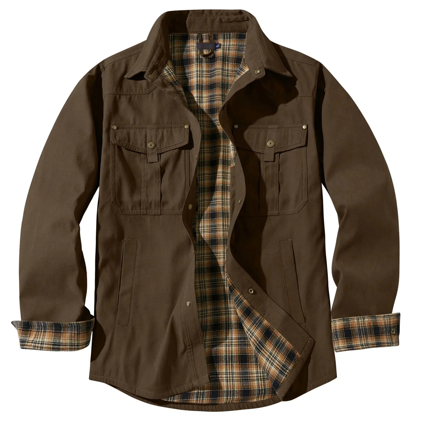 Winter Men'S Bomber Jacket High-Quality Male Plaid Flannel Jacket Men'S Lapel Thick Warm Cargo Jackets Coats Streetwear Outfits Couture Cozy